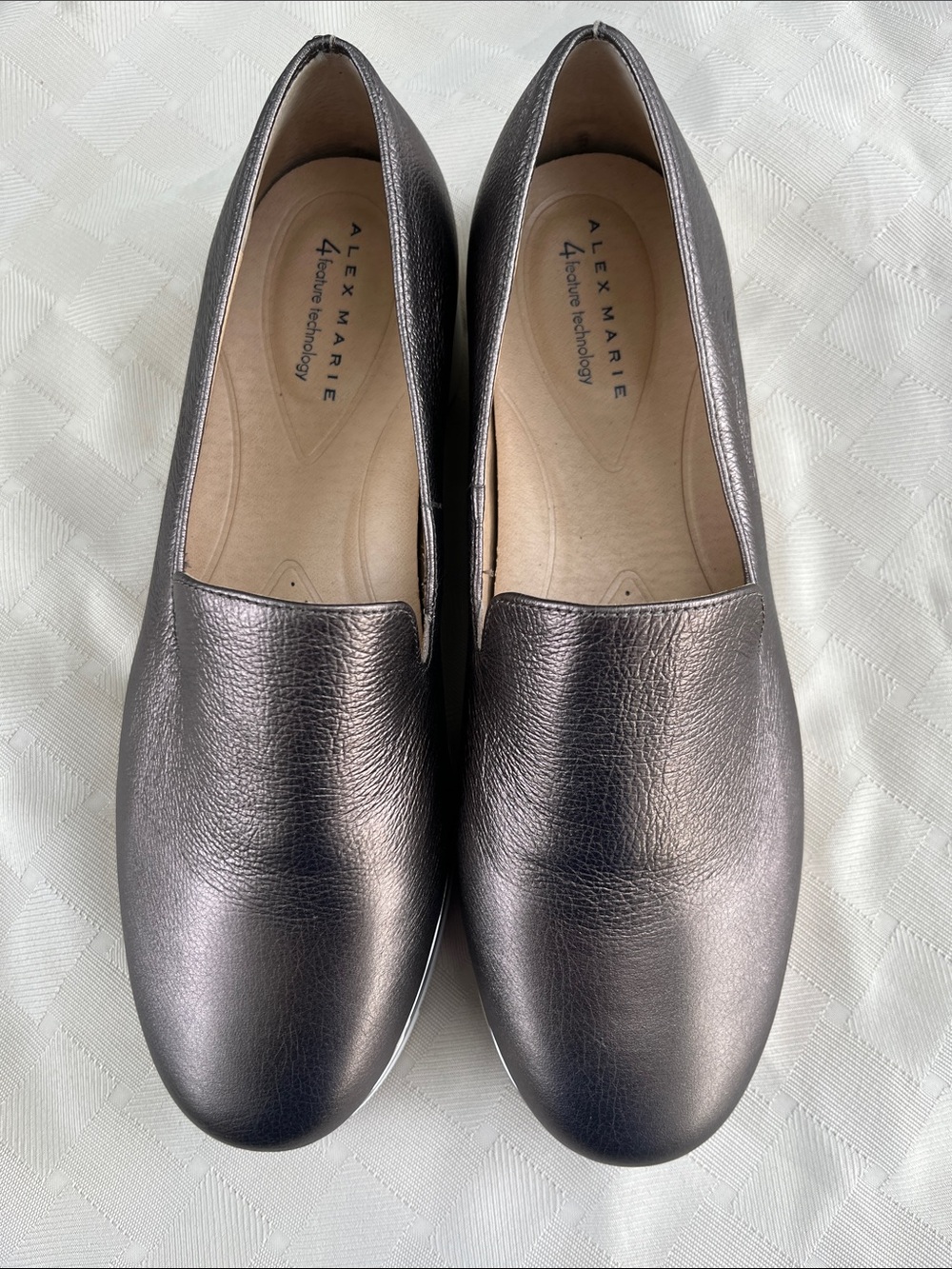 Alex Marie Metallic Pewter Slip-On Flats
